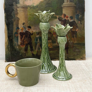 Mug vert et doré