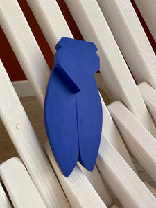 Cigale en bois - Bleu Santorin
