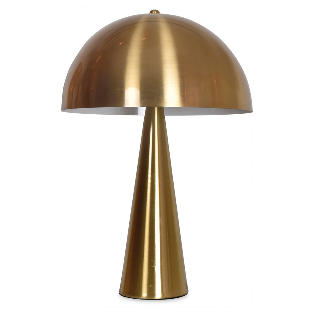 Grande lampe champignon dorée