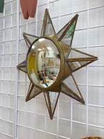 Charger l&#39;image dans la galerie, Miroir soleil avec bordures dorées
